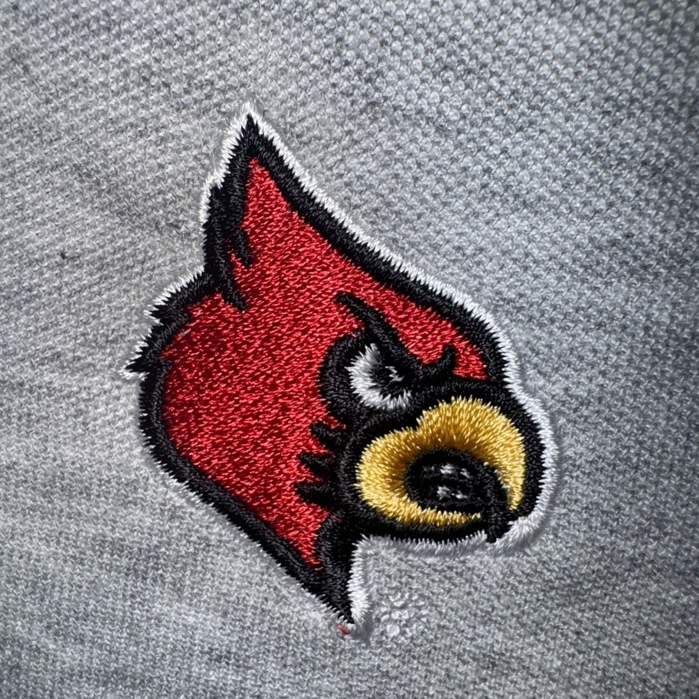 Louisville Cardinals Tommy Bahama Mens Island Zone Polo Shirt Gray Sz S NEW $128 - Picture 3 of 10